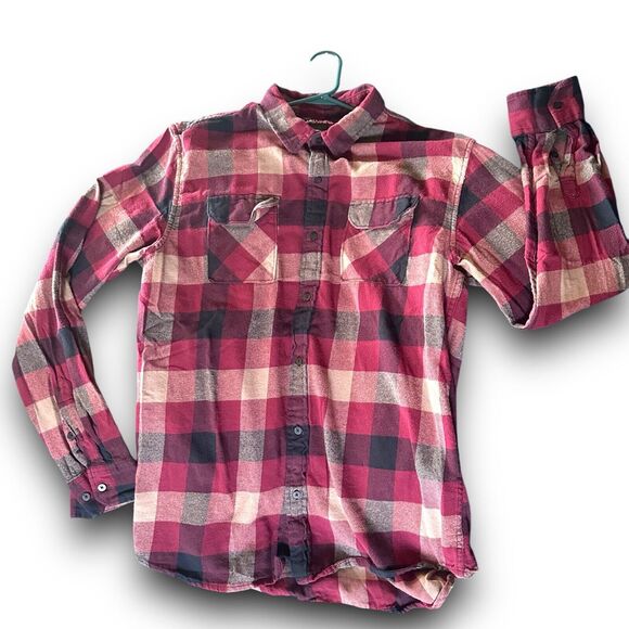 Checkered Plaid Cotton Button Down Tavern Grunge Flannel Mens XL Lumberjack - Picture 9 of 16